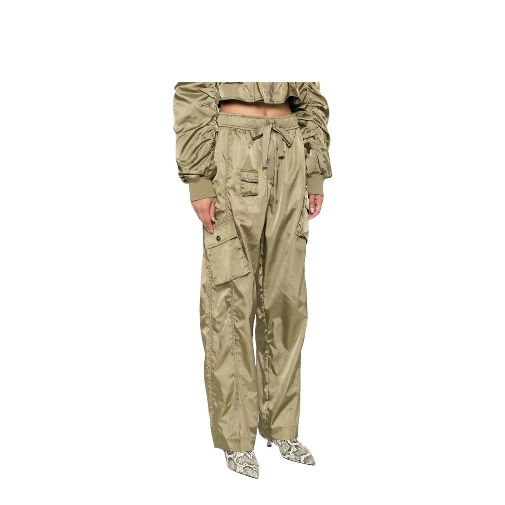 Nylon Oversize Trousers