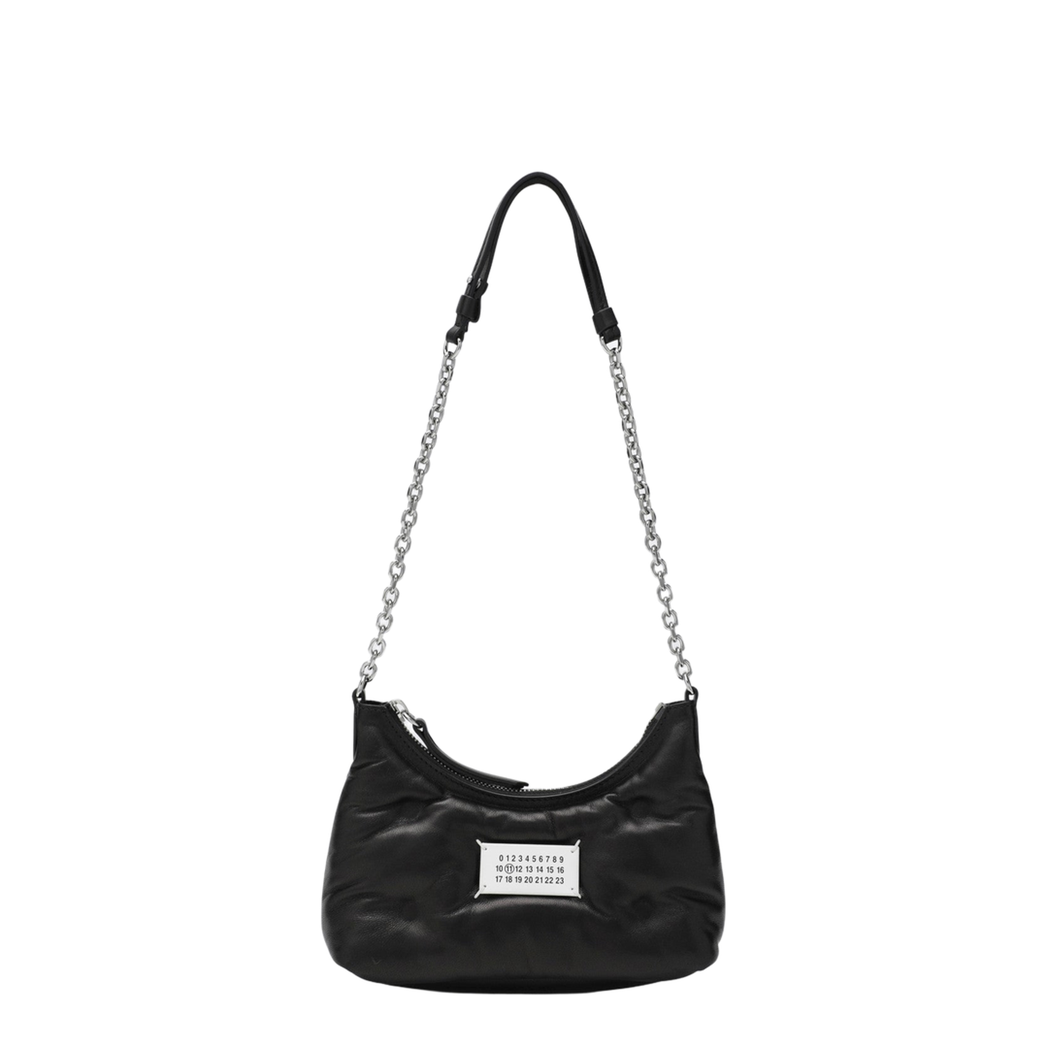 Glam Slam Micro Nappa Leather Hobo Bag - Noir