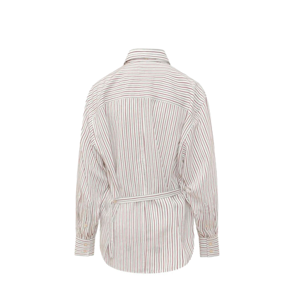 MAYFEYR - Isabel Marant - Aurora Cotton And Silk Striped Shirt - CH0262FBD1I01I