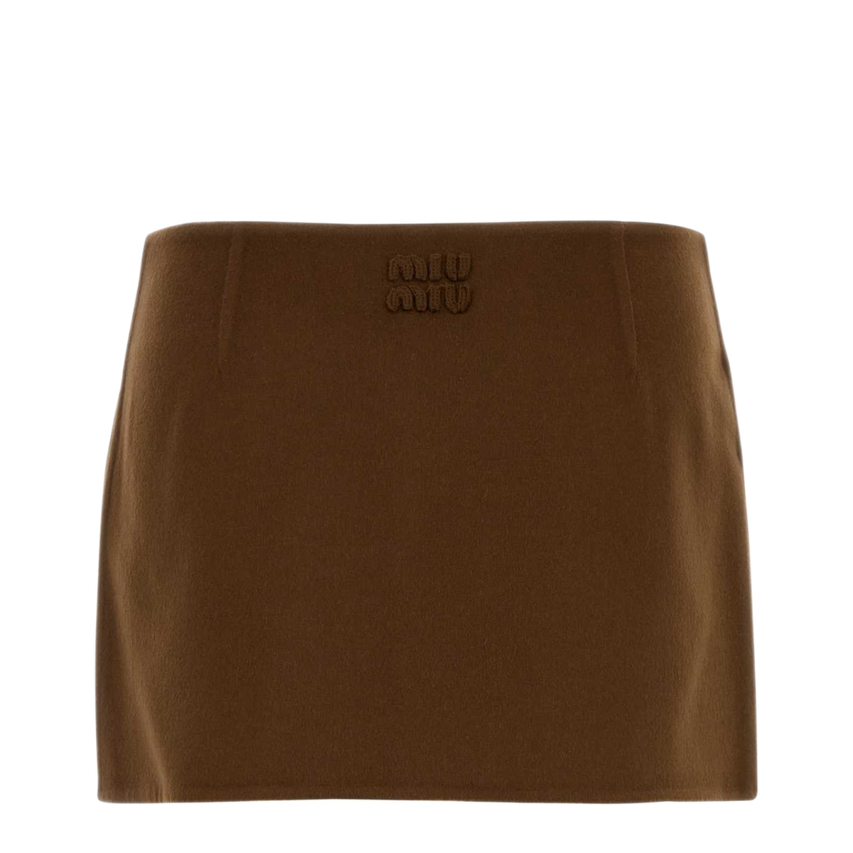 MAYFEYR - Miu Miu - Brown Wool Blend Mini Skirt - MG2499SOOO15Q8F0046