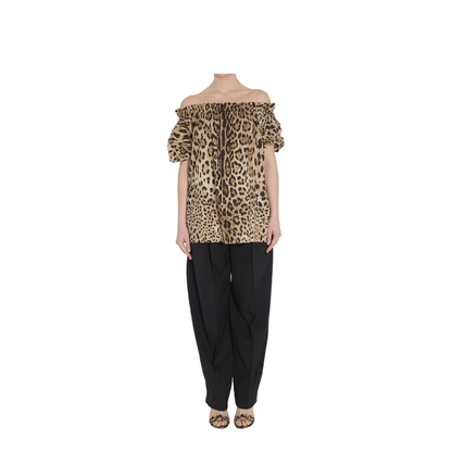 Animal Print Cotton Top