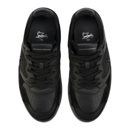 MAYFEYR - Christian Louboutin - Black Perforated Toe Lace Up Sneakers - 3260784BK01