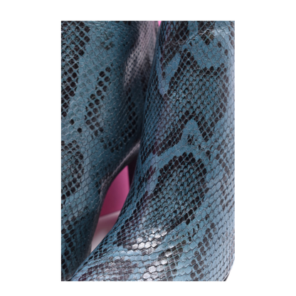 MAYFEYR - Paris Texas - Blue Leather Booties - PX508XPMBB