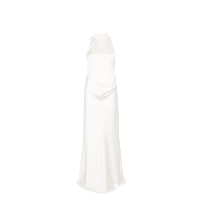 MAYFEYR - Rotate - High Neck Satin Dress - 115786857