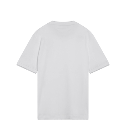 White T-shirt with Faux Layering Effect
