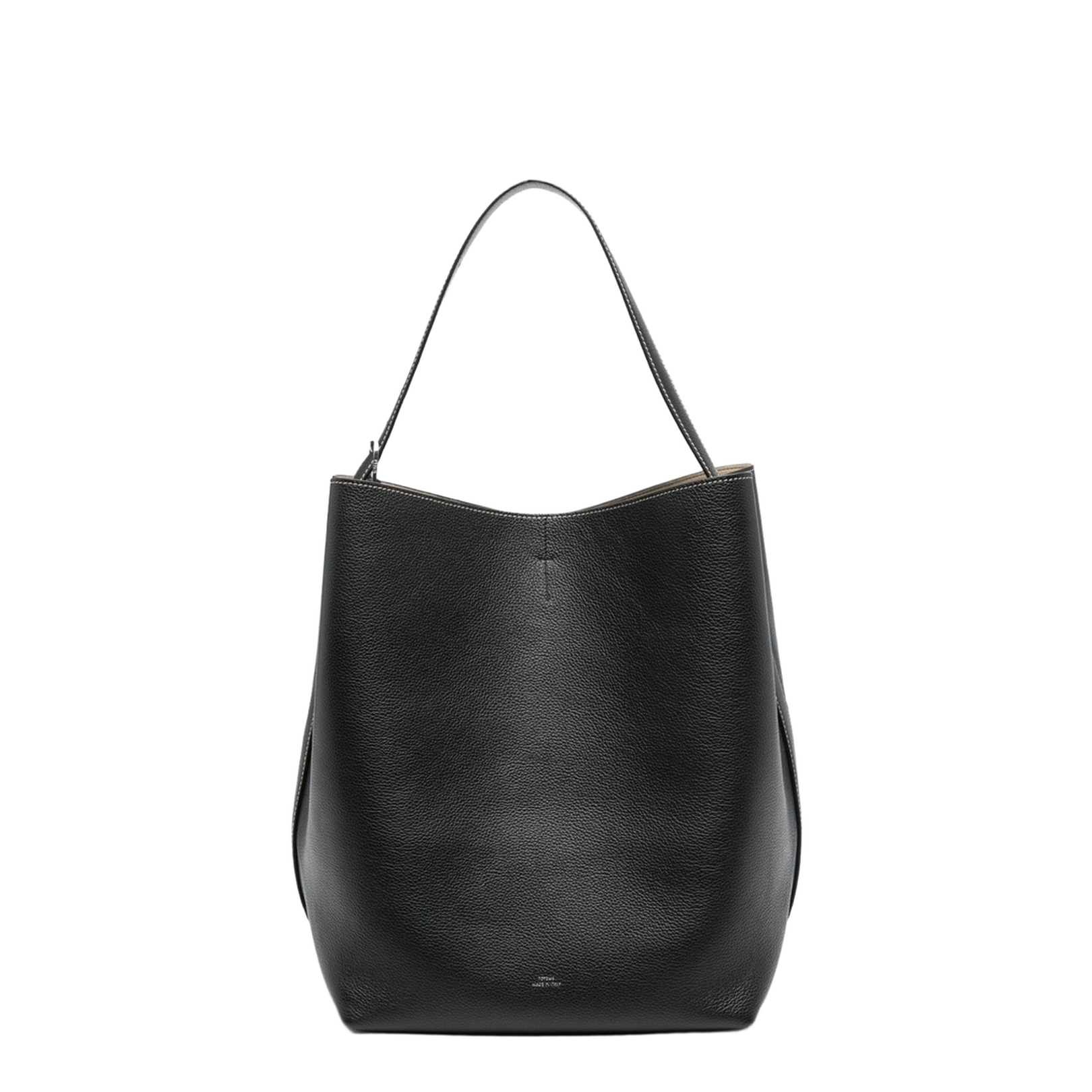 Leather Belted Tote Shoulder Bag