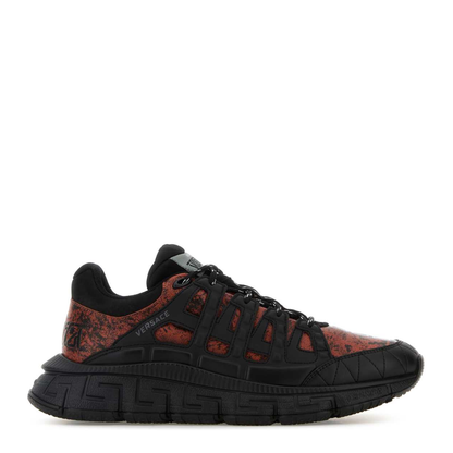MAYFEYR - Versace - Charcoal Leather Two Tone Sneakers - DSU80941A157782BW70