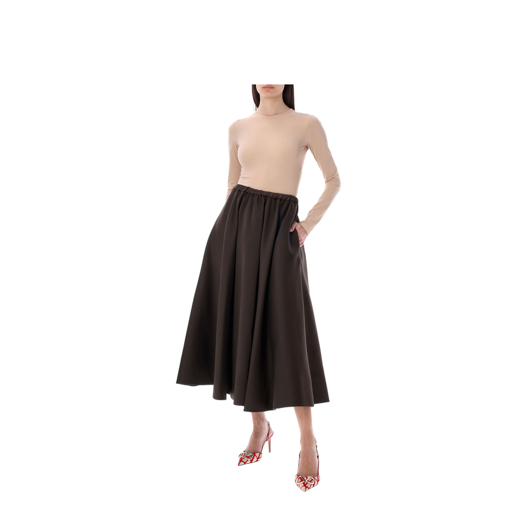 Techno-duchesse Midi Skirt