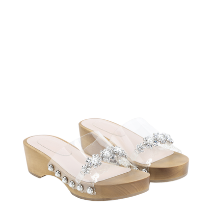 MAYFEYR - Simone Rocha - Scalloped Wooden Clog Sandals - SLD55B0743