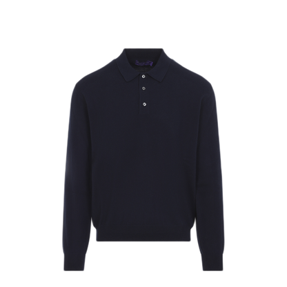 MAYFEYR - RALPH LAUREN PURPLE LABEL - Long Sleeve Knit Polo - 790P22444002CLASSIC
