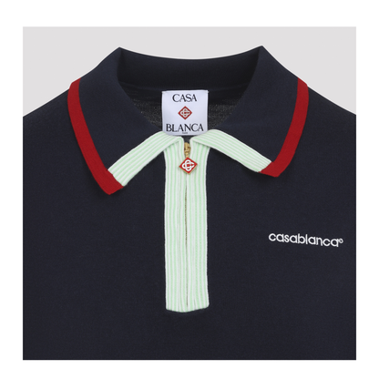MAYFEYR - Casablanca - Knitted Track Polo - MPF26KW84601NAVY