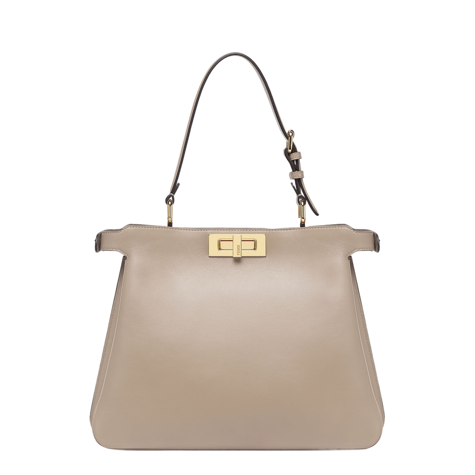 Peekaboo Leather Top Handle Bags - Beige