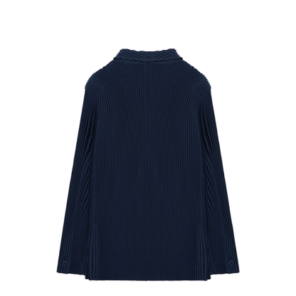 Double-Breasted Pleated Jacket
