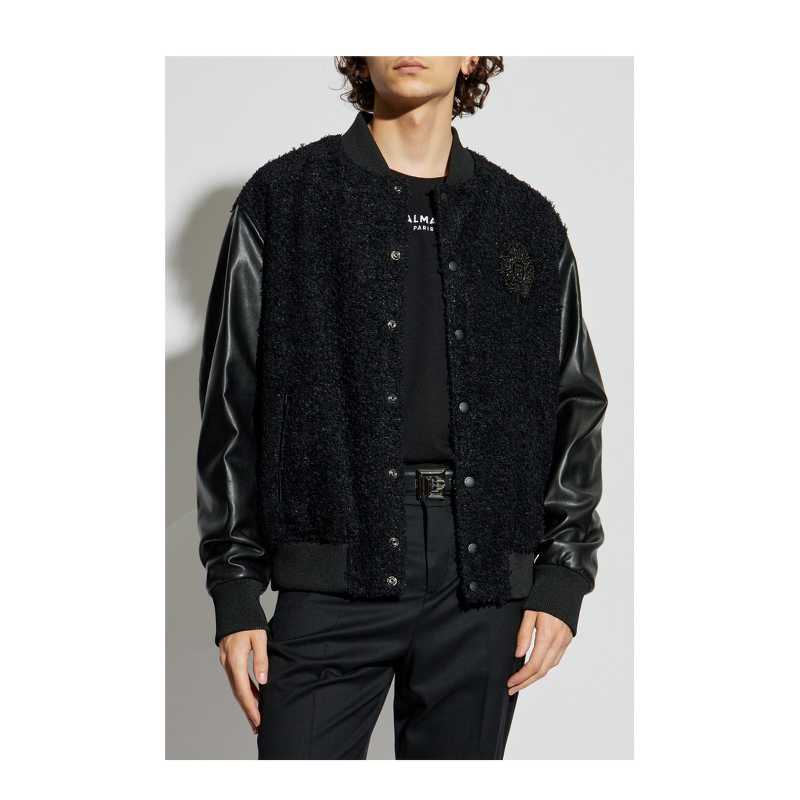Bomber jacket with appliqué
