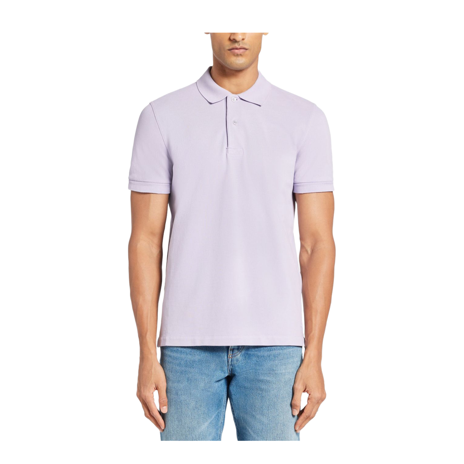 Lilac Short-Sleeve Polo Shirt