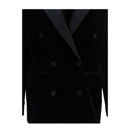 MAYFEYR - Golden Goose - Velvet And Satin Double-Breasted Blazer - GWP02692P00231690100