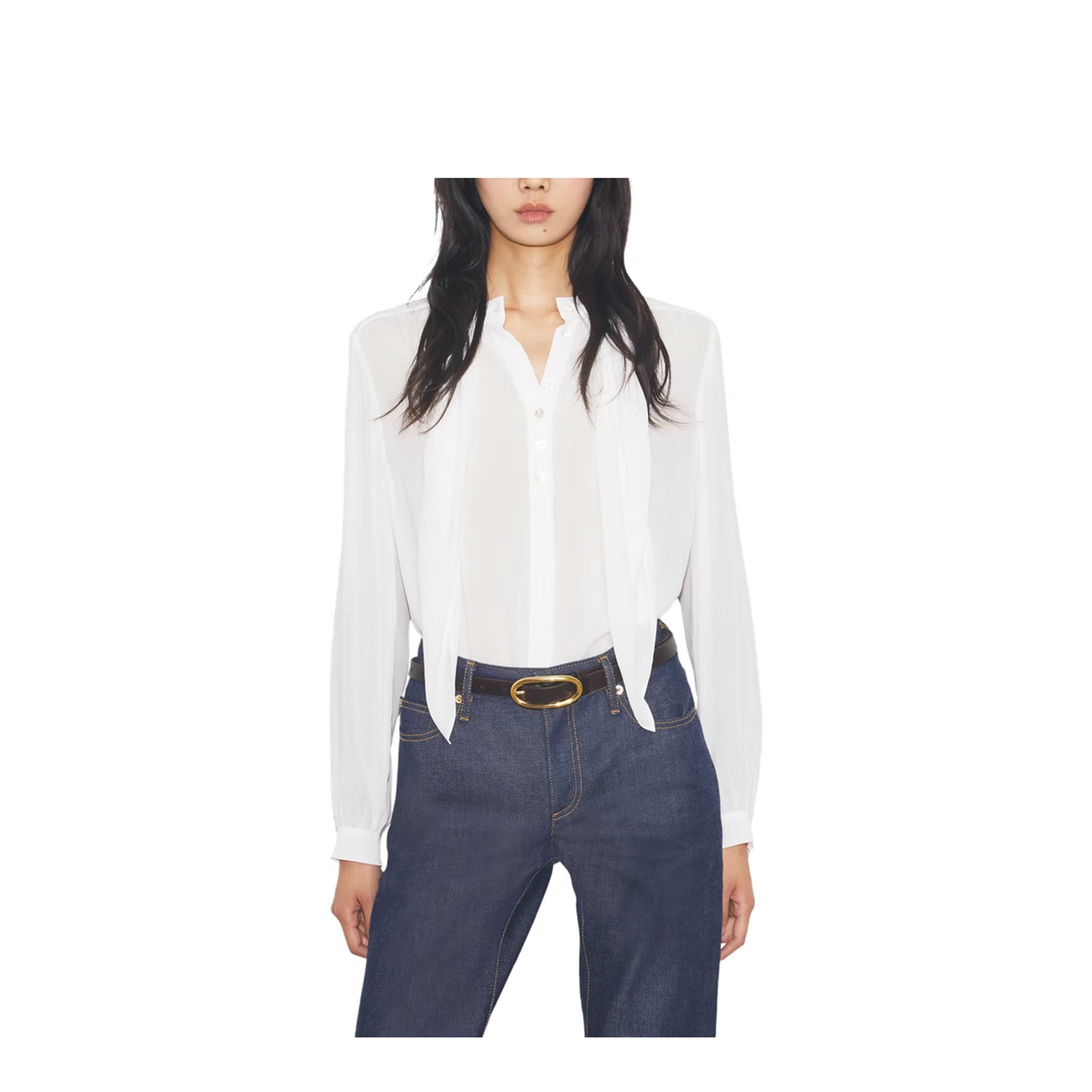 Blouse With Bow Detail Shirts White
