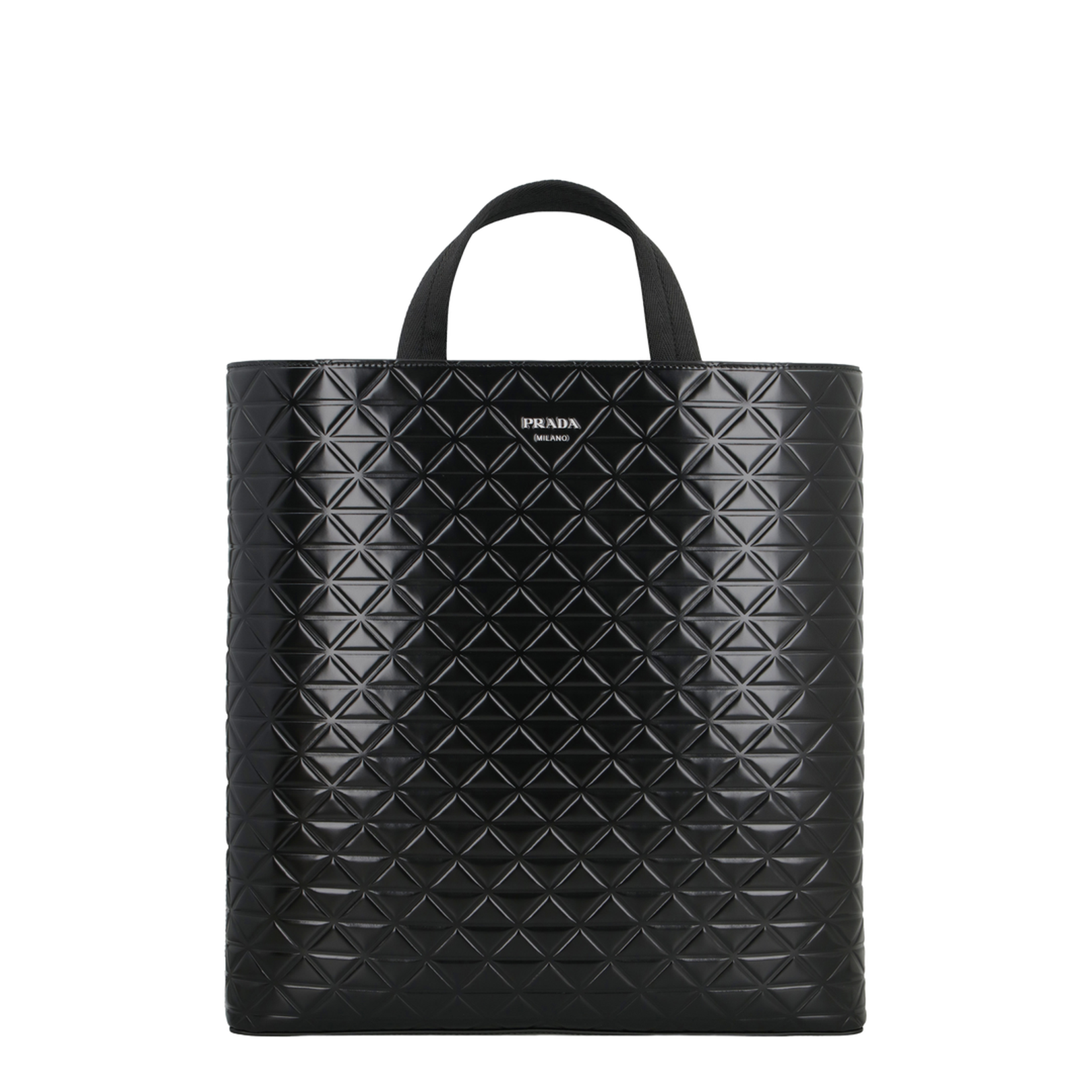 Black Leather Shopping Bag