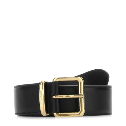 MAYFEYR - Miu Miu - Black Leather Belt - 5CC5362AIXF0002