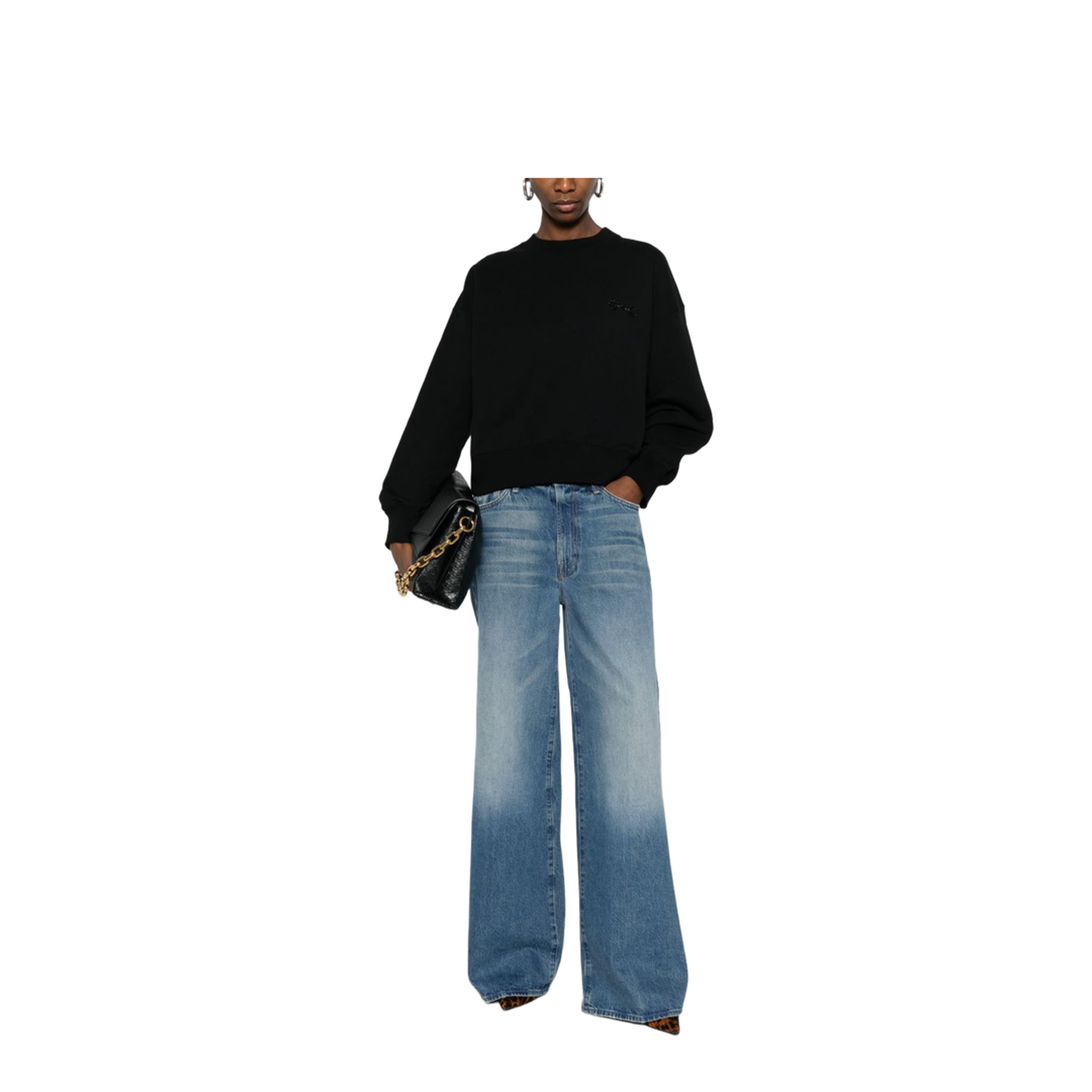 Long Sleeve Crew-Neck Boxy Sweater