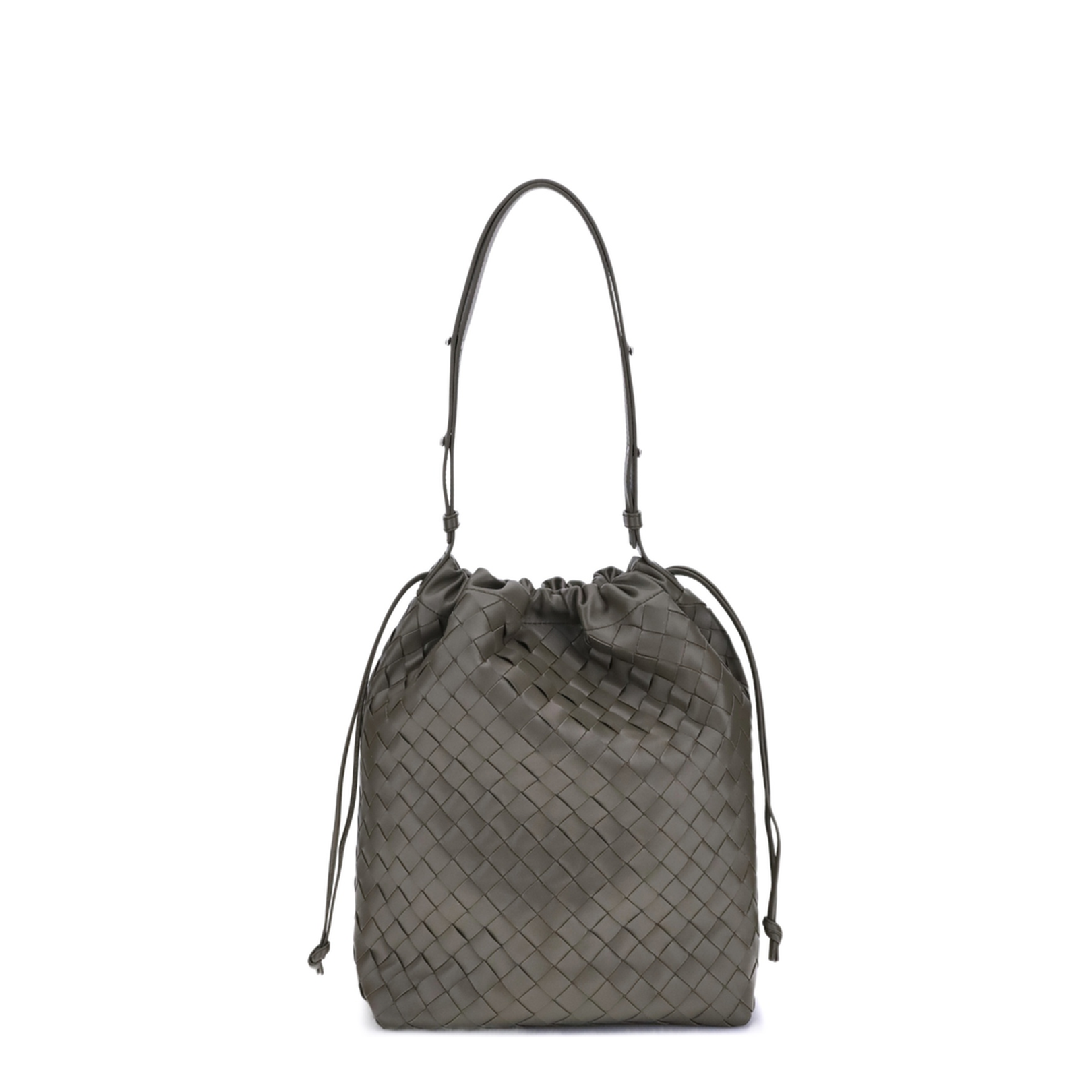 Cypress Coloured Bucket Bag in Intrecciato