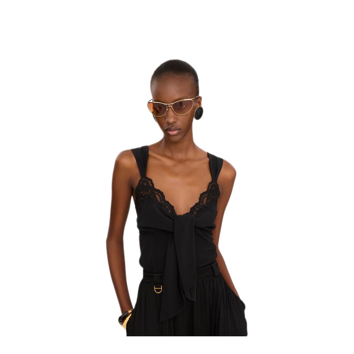 Sleeveless Silk Top