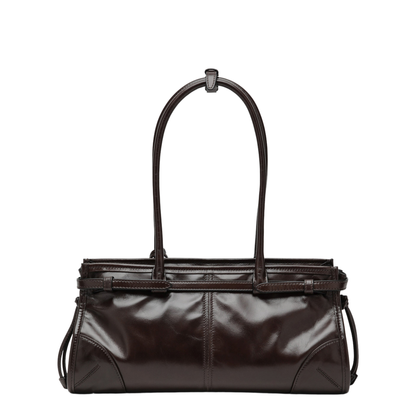 MAYFEYR - Prada - Bonnie Medium Handbag In Dark Brown Calf Leather - 1BA426MOM2CYRF01D6