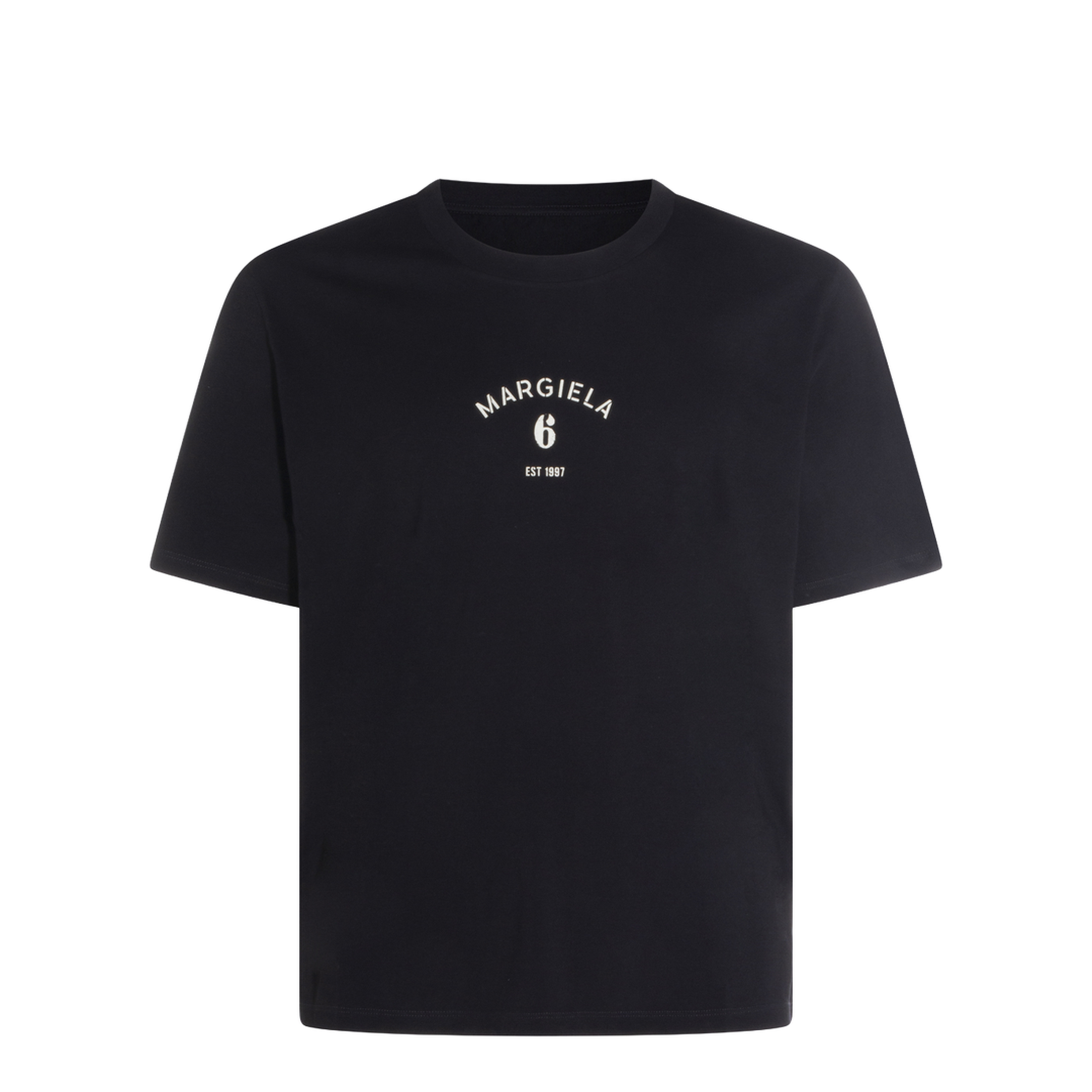 Black T-shirt with logo print