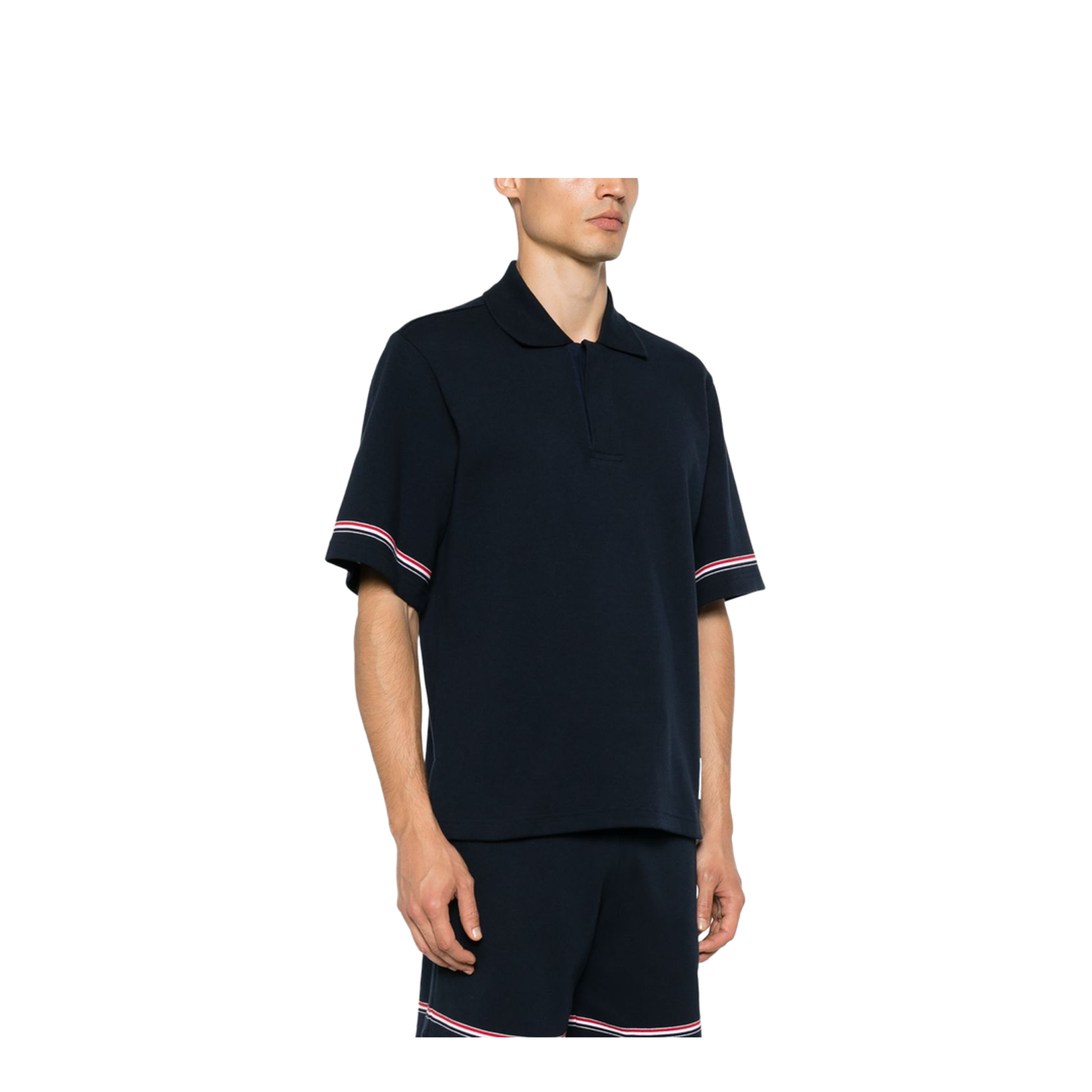 Rugby Fit RWB Stripe Short Sleeve Polo Shirt