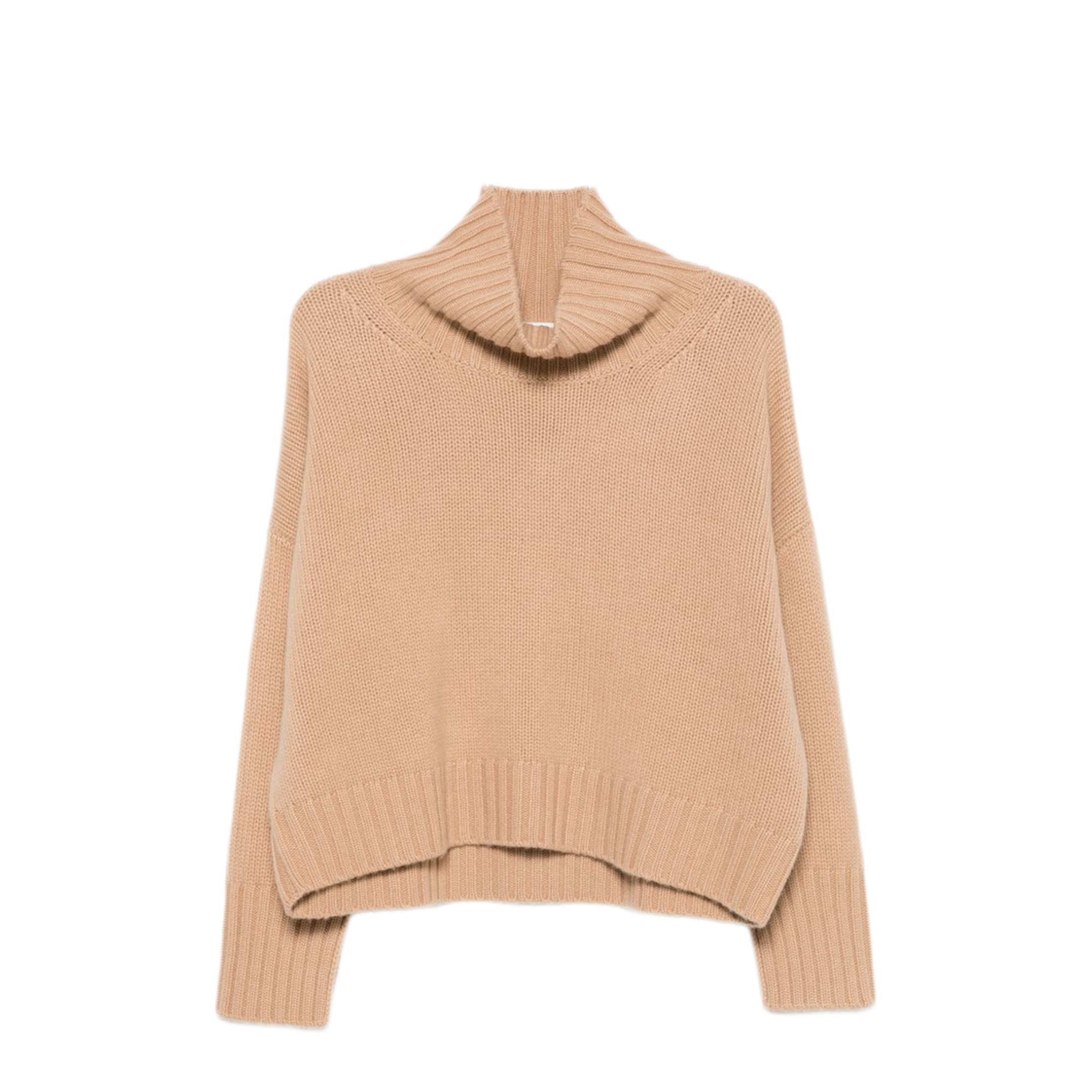 MAYFEYR - Soft Goat - Beige Cashmere Roll Neck Sweater - FW25SF2104912073CAMEL