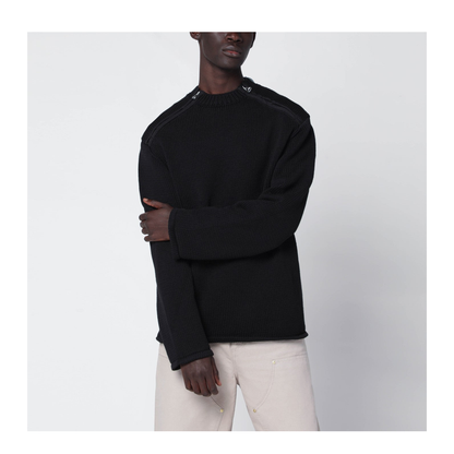 Black Cotton Sweater