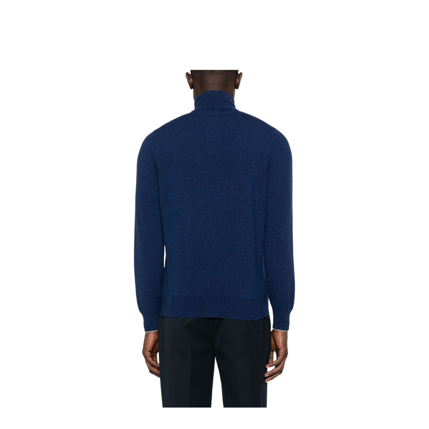 Cashmere Zipped Cardigan In Blue