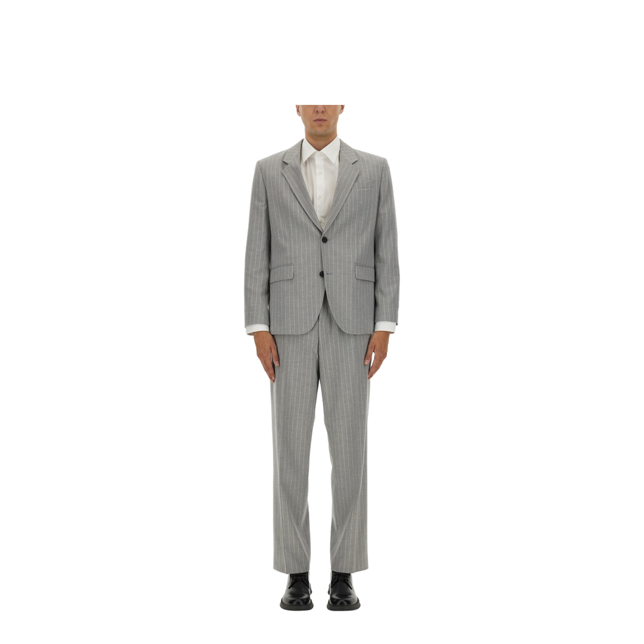 Slim Fit Suit with Striped Pattern
