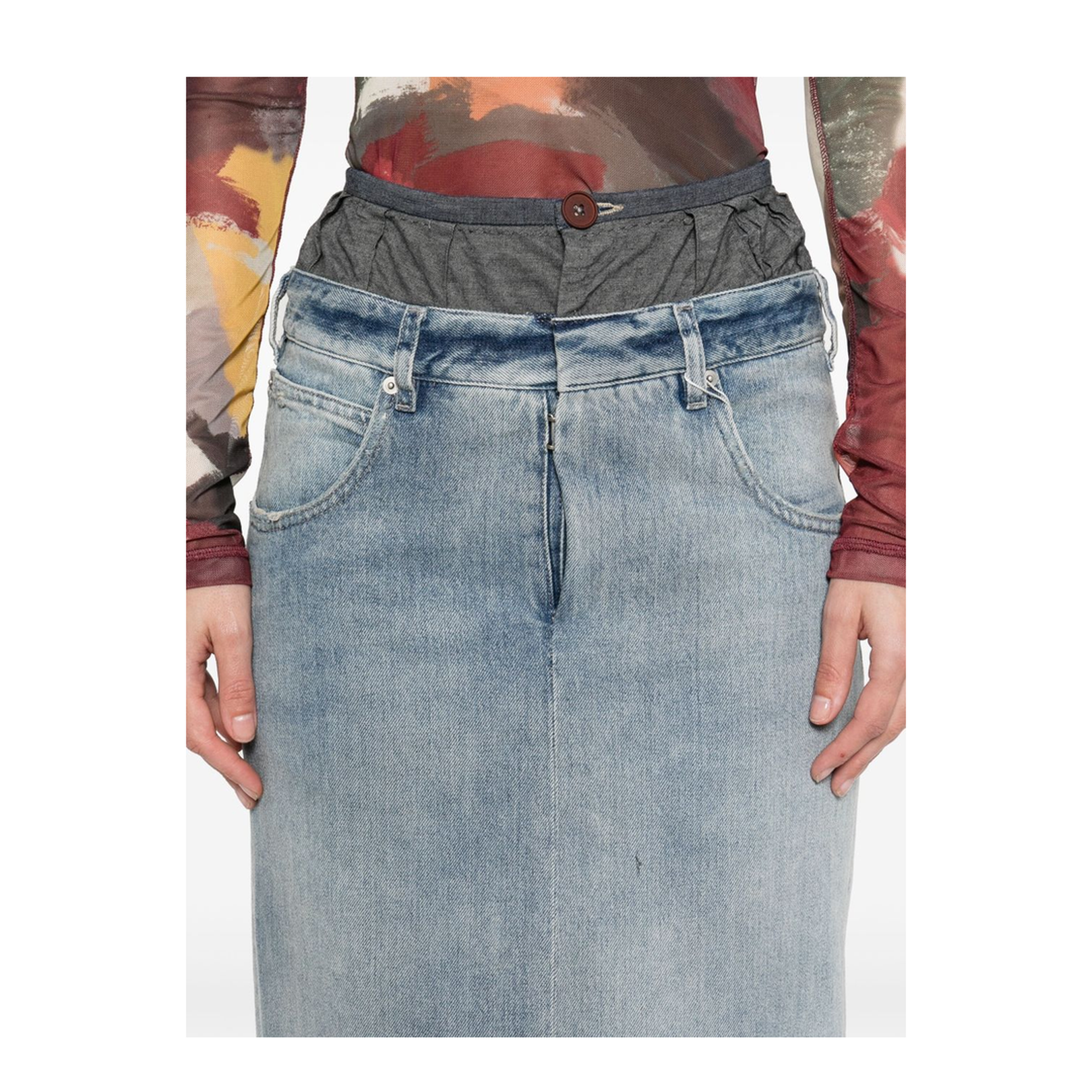 Anonymity of the Lining Denim Skirt