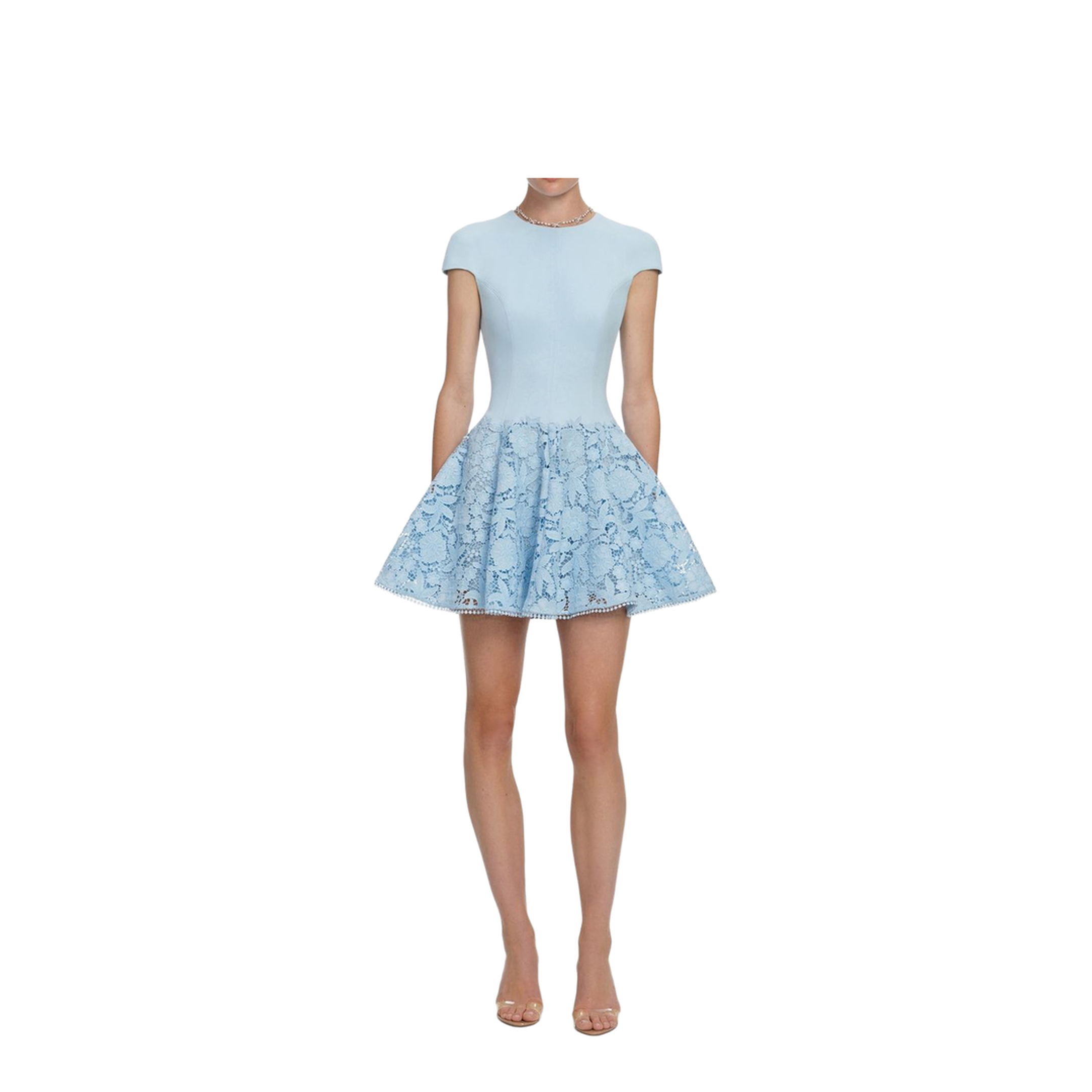 MAYFEYR - Self Portrait - Clear Blue Dress - SS26-095S-BLBLUE