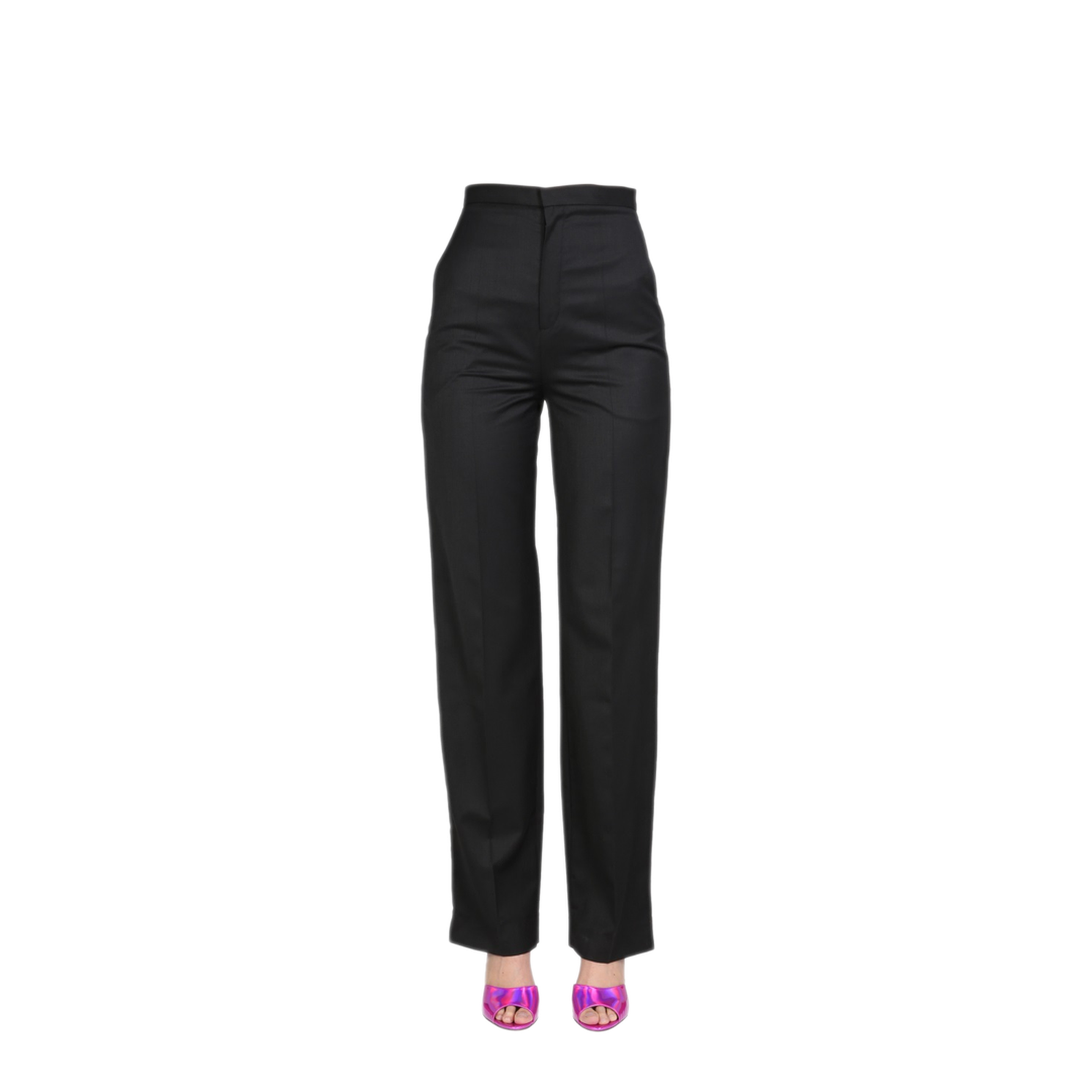 MAYFEYR - ANOUKI - Straight Leg Pants - ASS22N06PABKBLACK