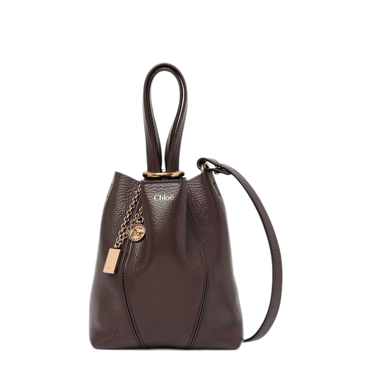 Spin Small Grained Cowhide Tote - Kohl Brown