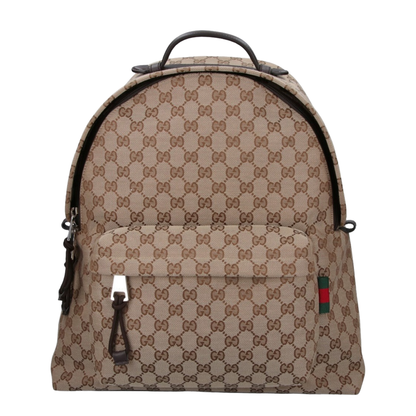 GG Canvas Medium Canvas Backpack - Beige