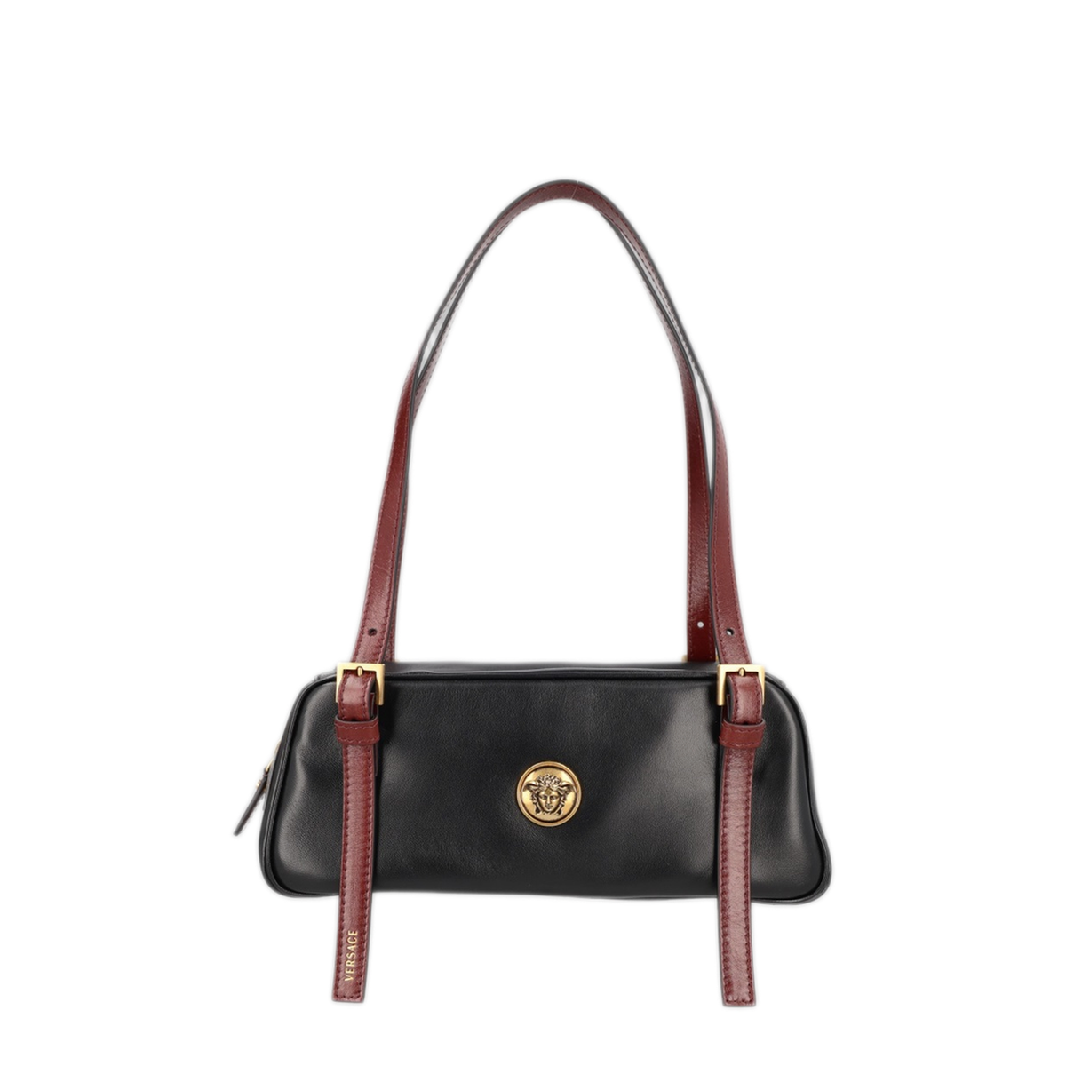 Emblème Nappa Bowling Bag - Black + Rosewood Gold