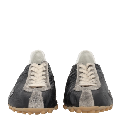 Sprinters Sneakers In Black Leather And Vintage Suede