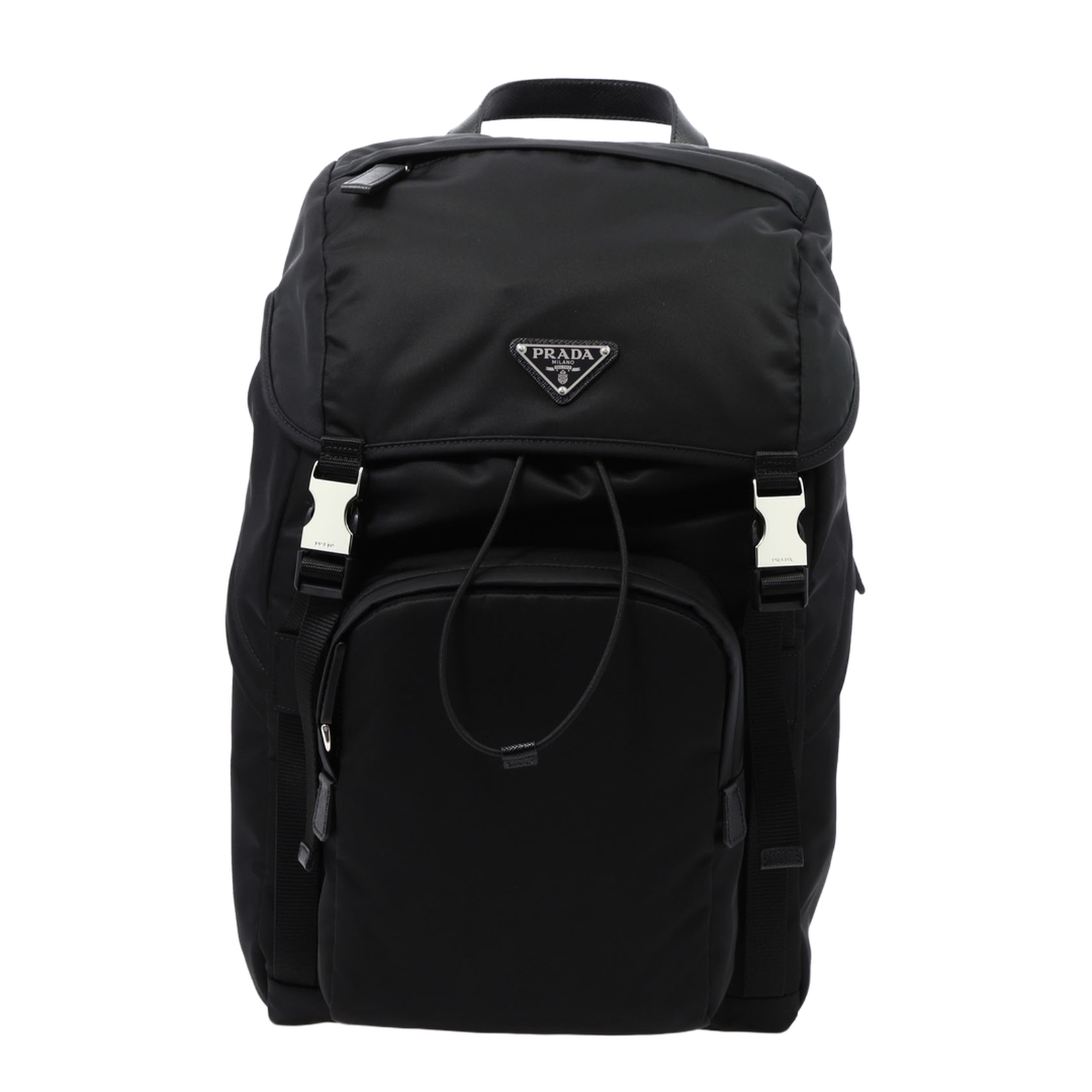 Navy Re-Nylon And Saffiano Leather Backpack