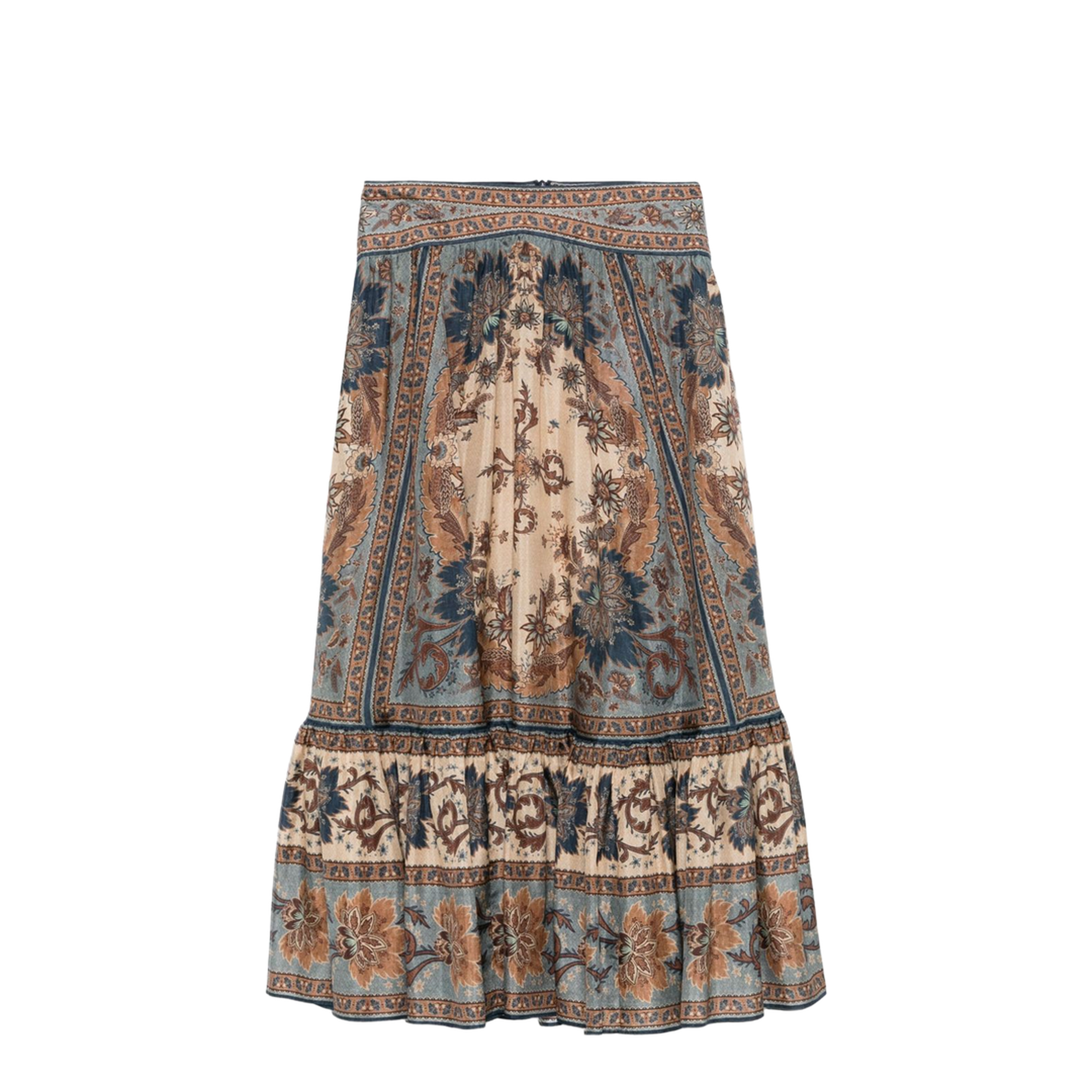 Ascension Printed Silk Skirt