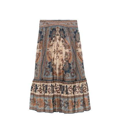 Ascension Printed Silk Skirt