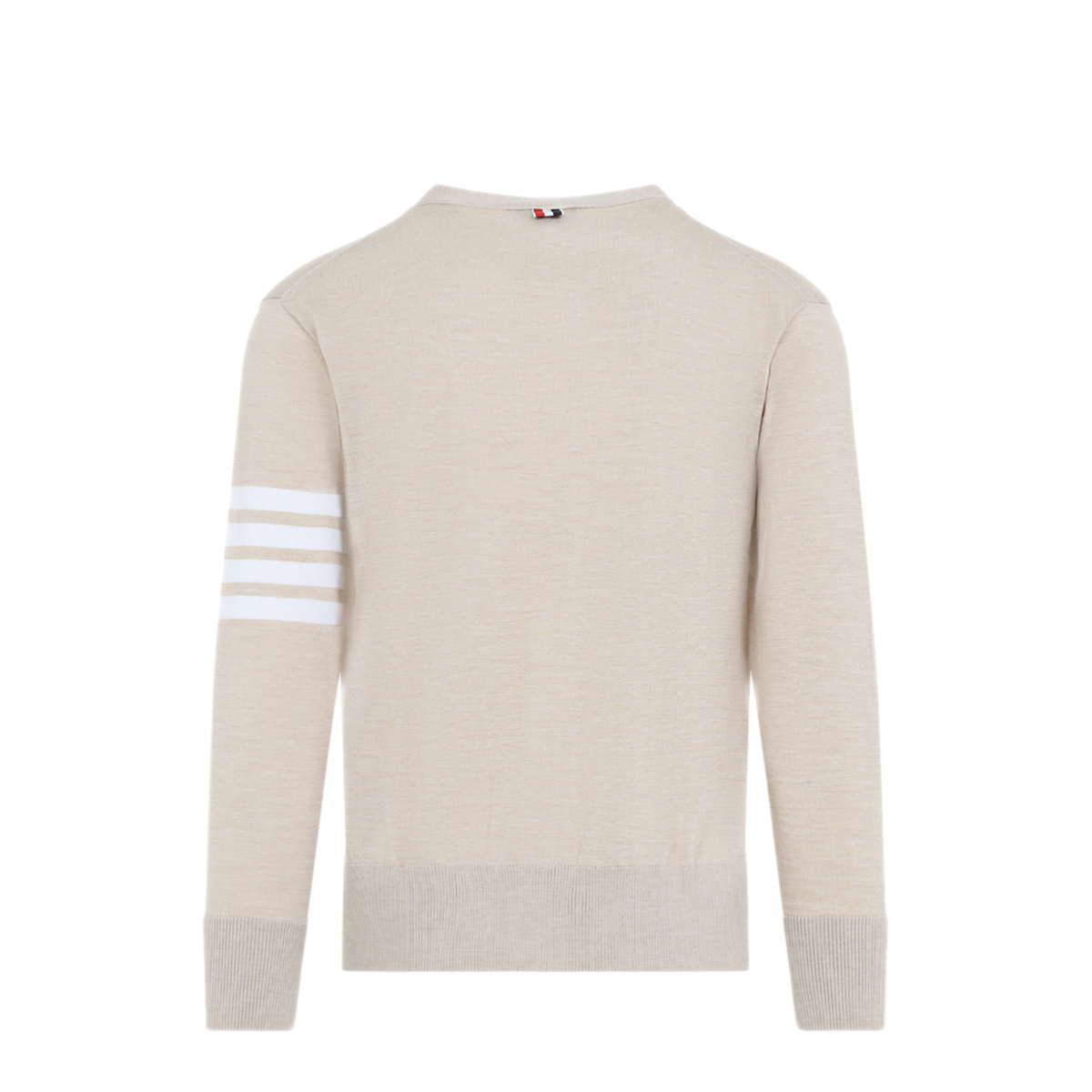 MAYFEYR - Thom Browne - Beige Wool Buttoned Cardigan - MKC002AY1014260