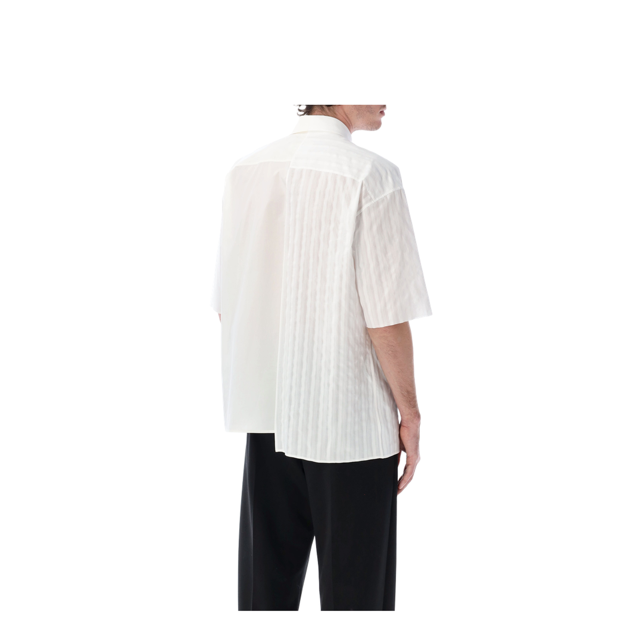 Two-tone cotton poplin shirt