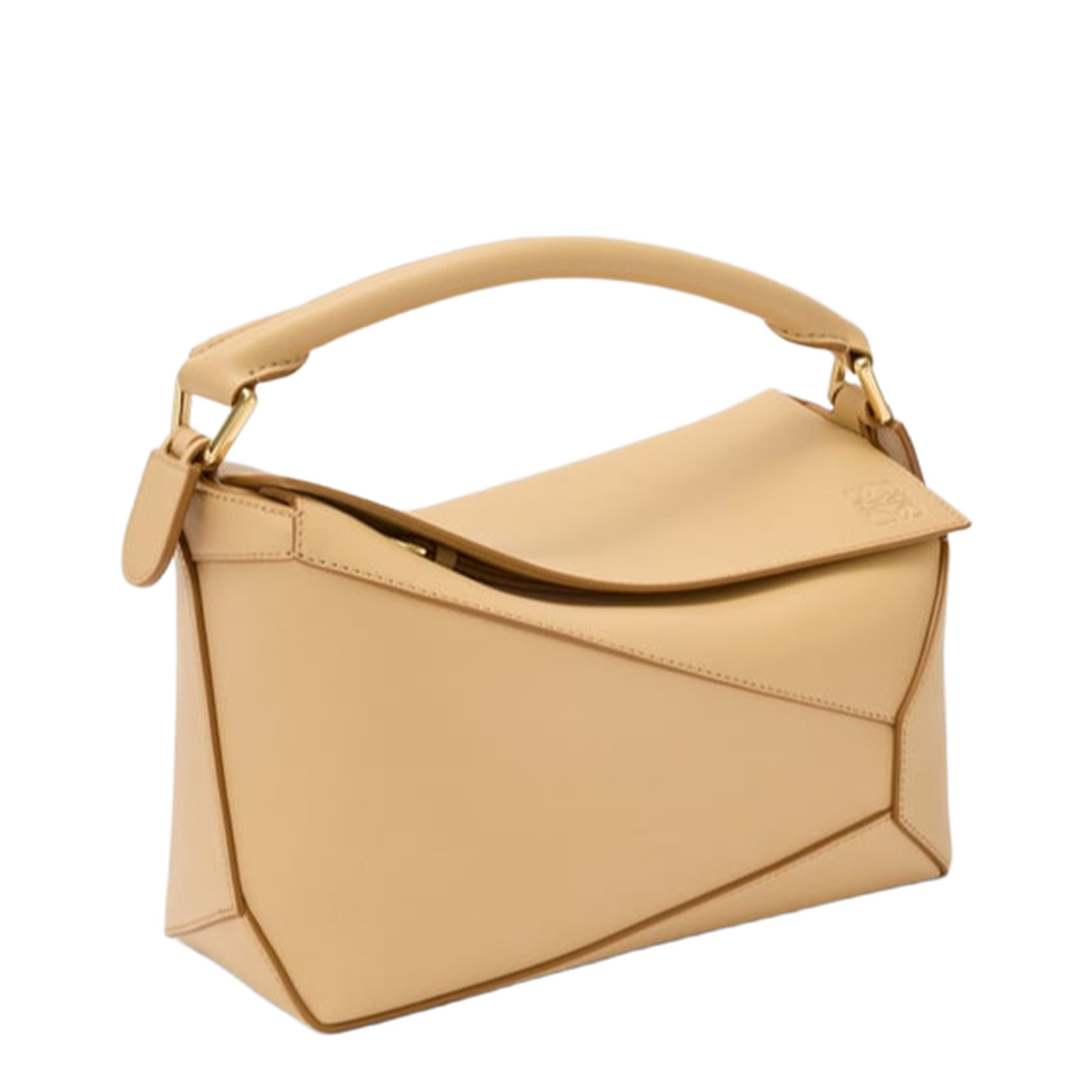 Small Puzzle Edge Bag in Classic Calfskin Beige