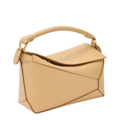 Small Puzzle Edge Bag in Classic Calfskin Beige