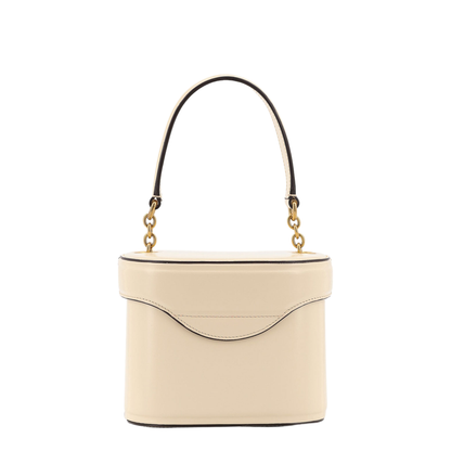 Ivory Leather VLogo Signature Bucket Bag