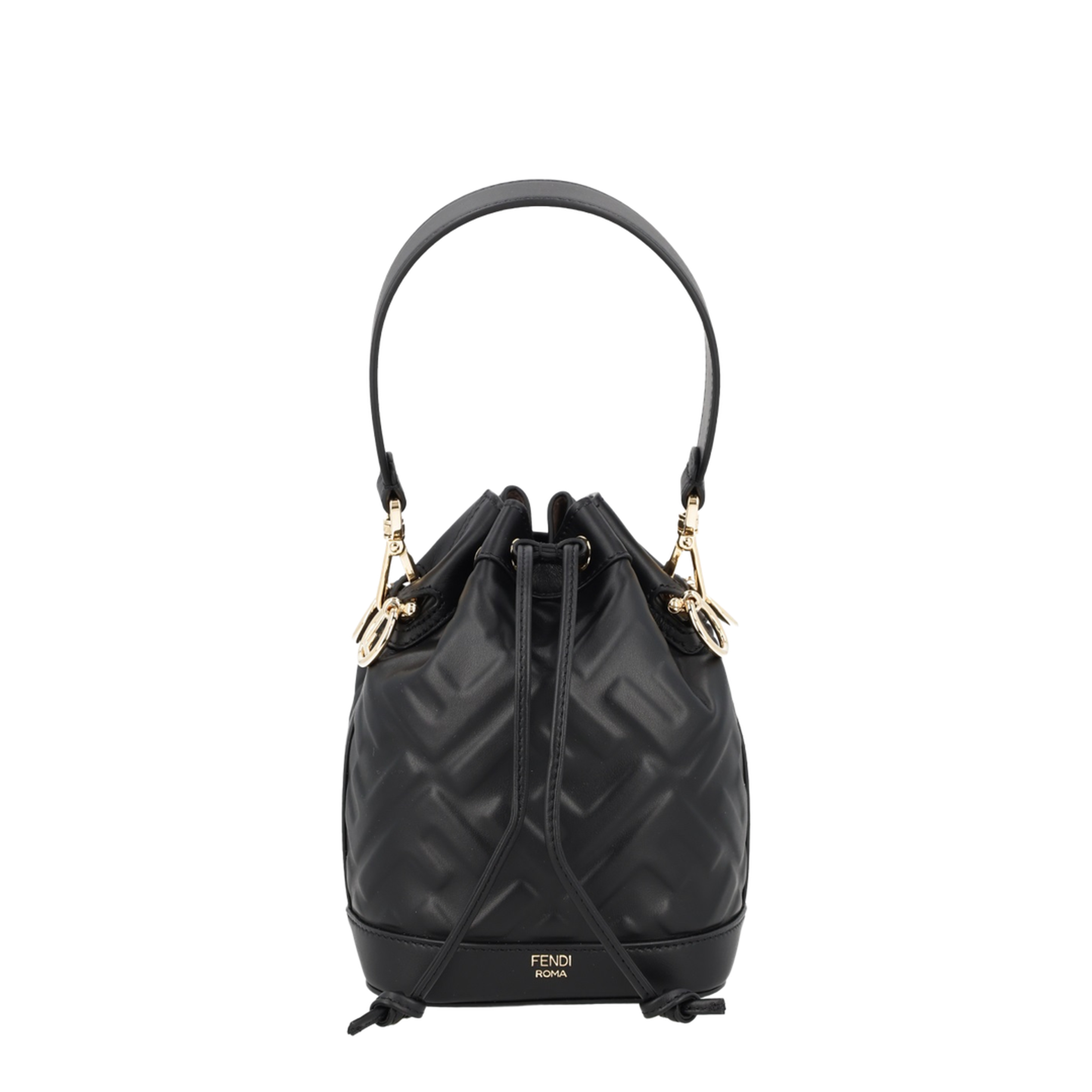Mon Tresor Logo Embossed Bucket Bag