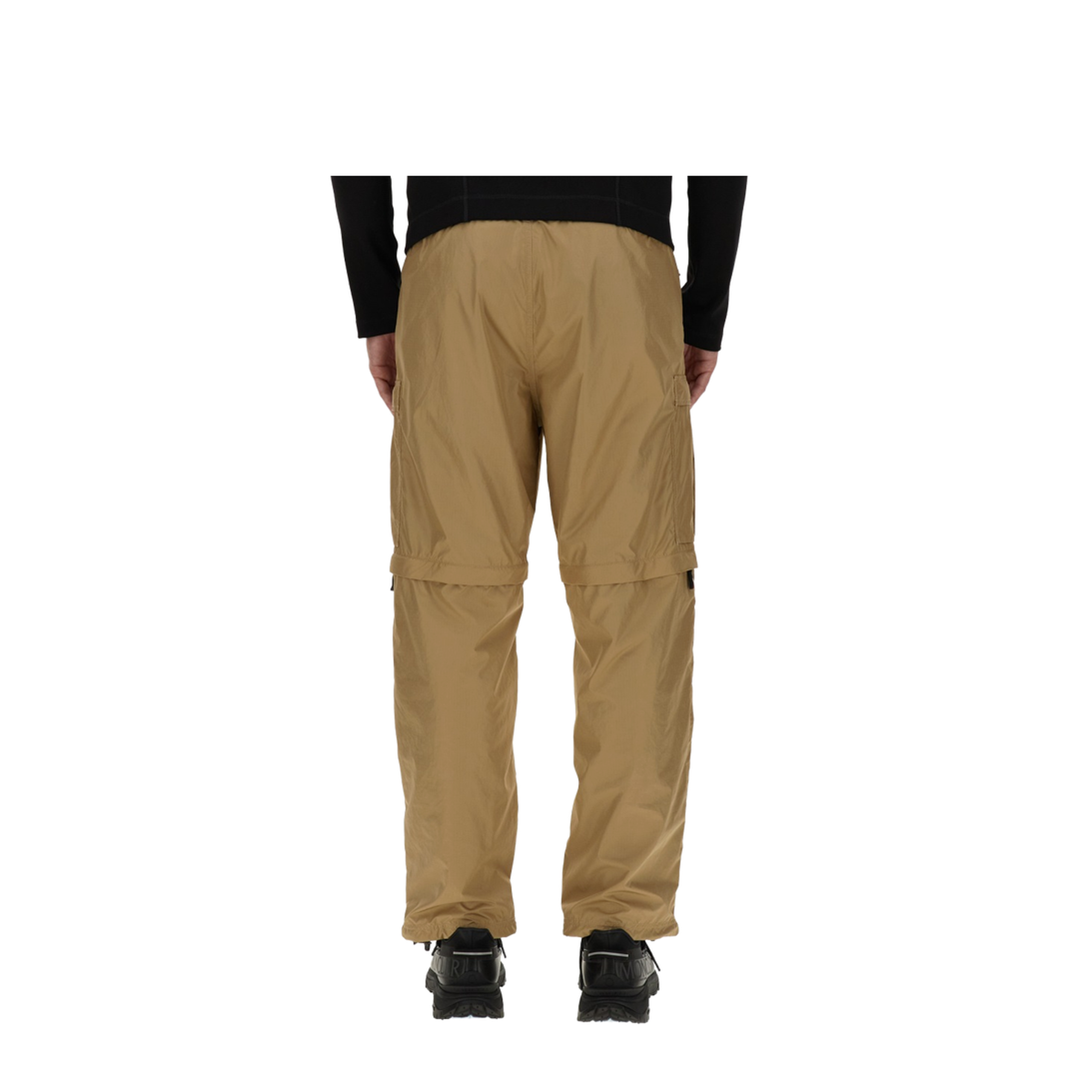 Nylon Cargo Pants with Drawstring